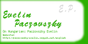 evelin paczovszky business card